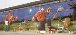 On the south wall of Haus